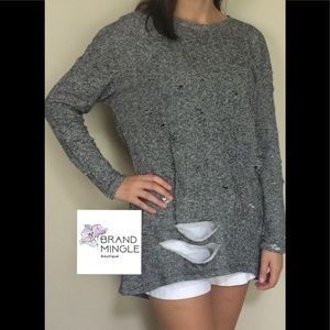 Destroyed French Terry Sweatshirt